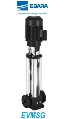 Ebara EVMSG3  23F5/2.2   3Hp 380V  Dikey Milli Çok Kademeli Paslanmaz Çelik İnline Pompa (Döküm Emiş Gövdesi)