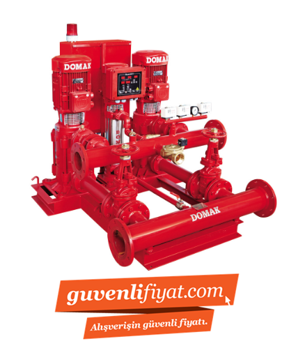 DOMAK KPDRY50A-3 - 2X15 HP + JOKEY POMPALI ELEKTRİKLİ YANGIN HİDROFORU