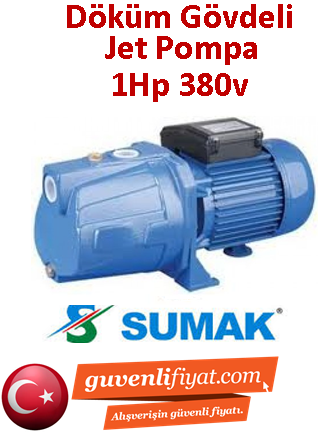 SUMAK SMJT100 1Hp 380v Döküm Gövdeli Jet Pompa