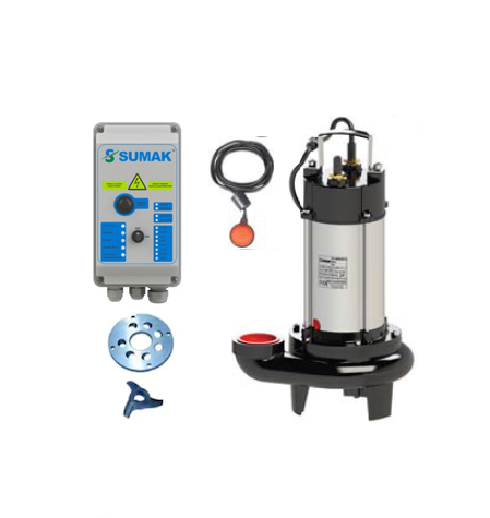 SUMAK SBRT 19/2     1.8 HP 380V  TRİFAZE  BIÇAKLI FOSEPTİK DALGIÇ POMPA