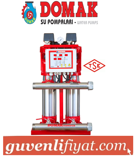 DOMAK 216-4 2x4 HP 380V ÇİFT POMPALI DİK MİLLİ ÇOK KADEMELİ HİDROFOR