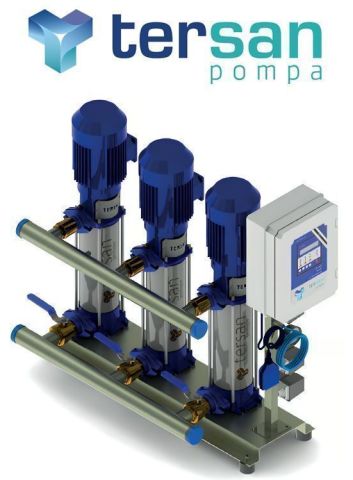 TERSAN, 3xTH 10-13, 3x7.5HP, 380V, ÜÇ POMPALI, DÜŞEY MİLLİ, ÇOK KADEMELİ HİDROFOR