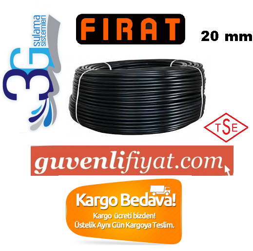 FIRAT DELİKSİZ DÜZ 20 MM 200 MT DAMLAMA BORUSU
