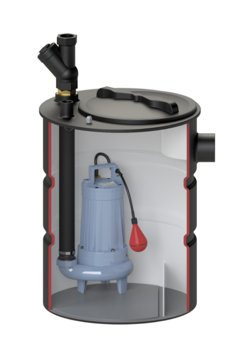 SUMAK SMAC-2200 A - 200 LT TERMOPLASTİK ATIK SU TAHLİYE ÜNİTESİ (PARÇALAYICI BIÇAKLI)