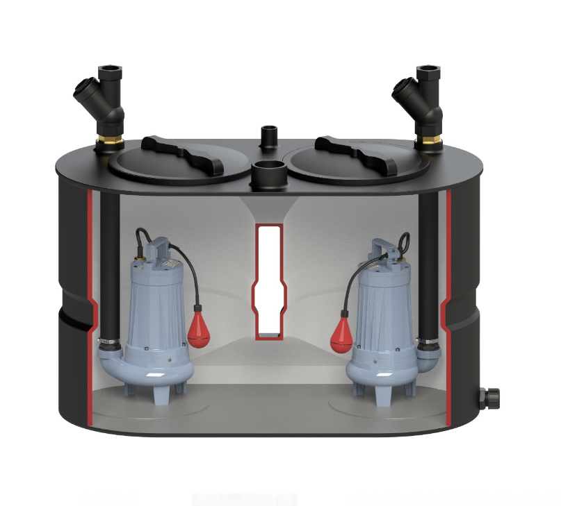 SUMAK SMAC-2200 B - 500 LT TERMOPLASTİK ATIK SU TAHLİYE ÜNİTESİ (PARÇALAYICI BIÇAKLI)