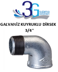 3/4 GALVANİZ KUYRUKLU DİRSEK