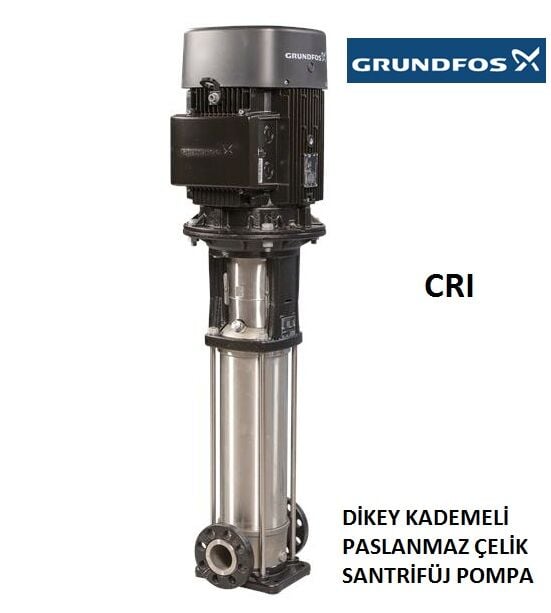 GRUNDFOS  CRI 1s-19   0.55kW 380V DİKEY KADEMELİ PASLANMAZ ÇELİK İNLİNE SANTRİFÜJ POMPA / HQQV SALMASTRA  / Kombi Flanş(FGJ) - 96527620
