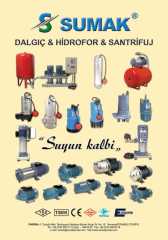 SUMAK SMK220/2-S   220V  2.2 HP ÇİFT KADEMELİ SICAK SU SANTRİFÜJ POMPA