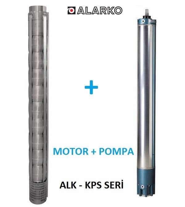 Alarko 6046/09 Kps  20Hp  6'' Paslanmaz Derin Kuyu Dalgıç Pompa (Motor+Pompa) ALK-KPS Serisi