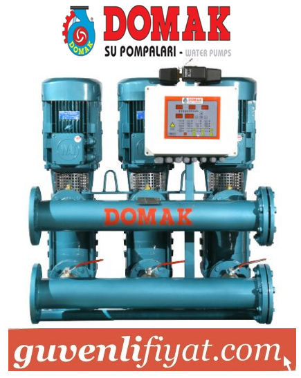 DOMAK KPDR40-4 3x10 HP 380V ÜÇ POMPALI PİK DÖKÜM GÖVDELİ HİDROFOR