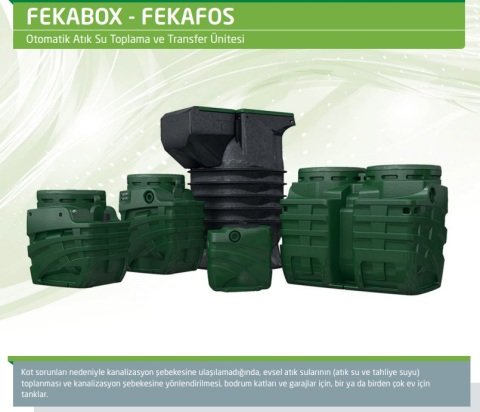 Dab FEKABOX 110   110 Lt. Tek Pompalı Atık Su Toplama ve Tahliye Sistemi (pompa hariçtir.)
