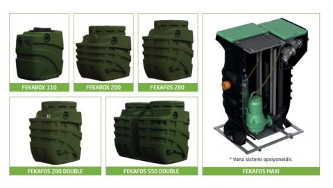 Dab FEKABOX 110   110 Lt. Tek Pompalı Atık Su Toplama ve Tahliye Sistemi (pompa hariçtir.)