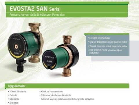 DAB EVOSTA2 80/150 SAN  FREKANS KONVERTÖRLÜ DİŞLİ TİP SİRKÜLASYON POMPASI 1½'' ÇIKIŞLI