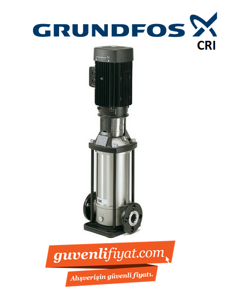 GRUNDFOS CRI 3-6 - 0.75 HP 220V DİKEY MİLLİ PASLANMAZ ÇELİK KADEMELİ SANTRİFÜJ POMPA - 96527955