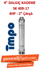 İMPO SK 409/17 4HP 2'' Çıkışlı 4'' Dalgıç Kademe (tek pompa)- Technoplast Başlıklı