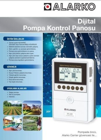 ALARKO, Y2 7500, TRIFAZE, 1.5HP-10HP 380V, İKİ POMPALI HİDROFOR, DİJİTAL KONTROL PANOSU (ELEKTRONİK)