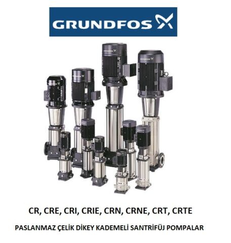 GRUNDFOS  CRN 1s-6   0.37kW 380V DİKEY KADEMELİ PASLANMAZ ÇELİK İNLİNE SANTRİFÜJ POMPA / HQQE SALMASTRA  / Flanş (FGJ) - 96515903