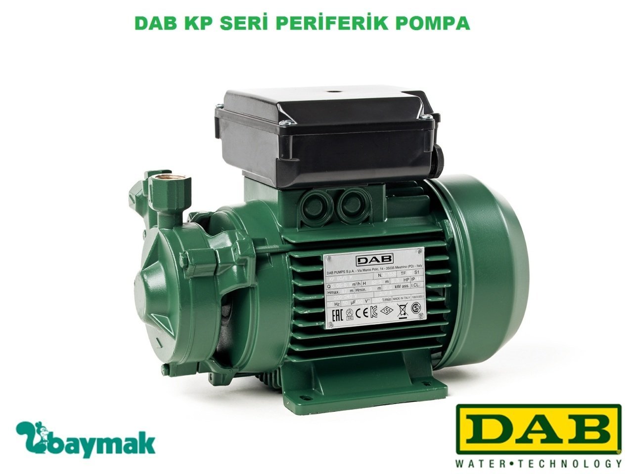 Dab  KP 38/18 T    0.6kW  380V  Bronz Çarklı Periferik Pompa