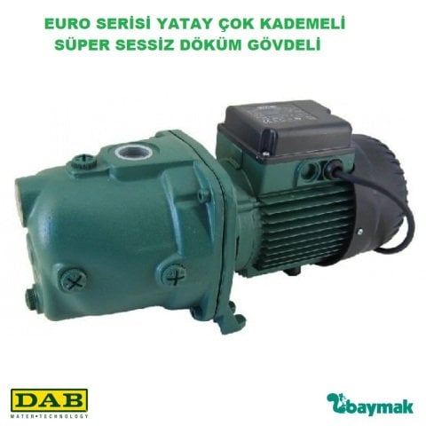 Dab  EURO 40/50 T    0.75kW  380V  Yatay Çok Kademeli Döküm Gövdeli Süper Sessiz Jet Pompa