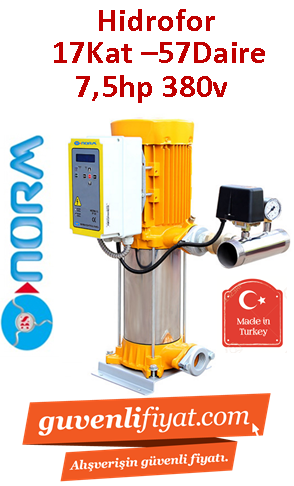 NORM NBH 1/1406T 380V 7,5HP 17 Kat - 57 Daire Tek Pompalı Paket Hidrofor