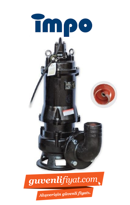 İMPO WQ 85-13-7.5 QG - 10 HP 380V PARÇALAYICILI ÇARKLI FOSEPTİK DALGIÇ POMPA