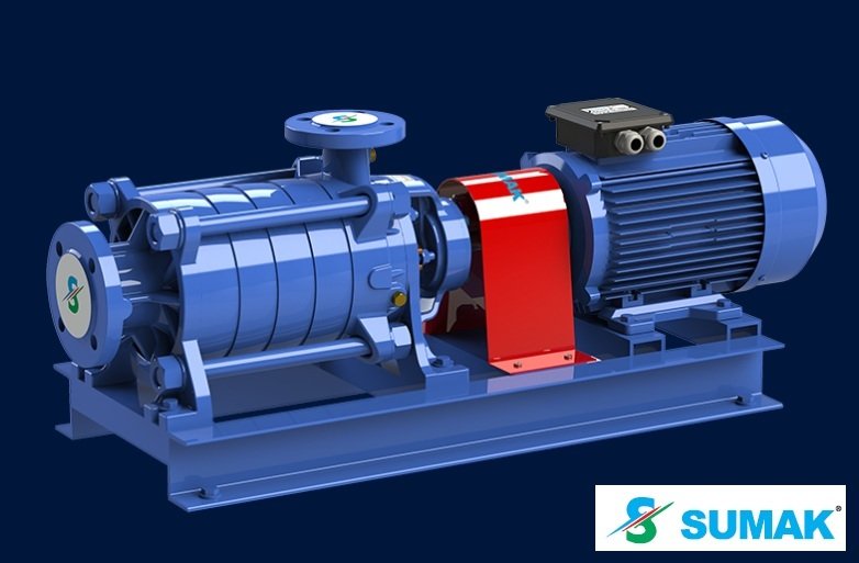 SUMAK  SYT 50/8E   55kW 380V   YATAY MİLLİ KADEMELİ UÇTAN EMİŞLİ POMPA