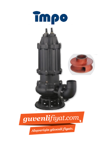 İMPO 150 WQ 130-20-15 - 20 HP 380V PARÇALAYICILI ÇARKLI FOSEPTİK DALGIÇ POMPA