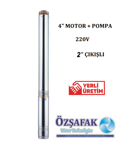 ÖZ ŞAFAK  ST 9/7  -1.5HP-220V- 4'' DALGIÇ MOTORLU POMPA (MOTOR + POMPA)