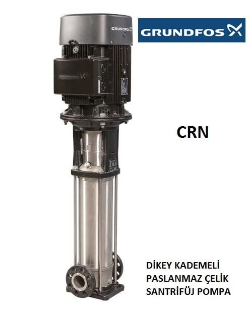 GRUNDFOS  CRN 1s-6   0.37kW 380V DİKEY KADEMELİ PASLANMAZ ÇELİK İNLİNE SANTRİFÜJ POMPA / HQQV SALMASTRA  / Flanş (FGJ) - 96515935