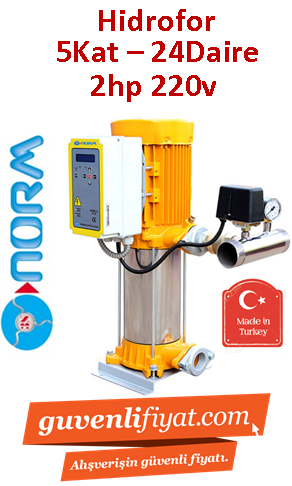 NORM NBH 1/1204M 220V 2HP 5 Kat-24 Daire Tek Pompalı Paket Hidrofor