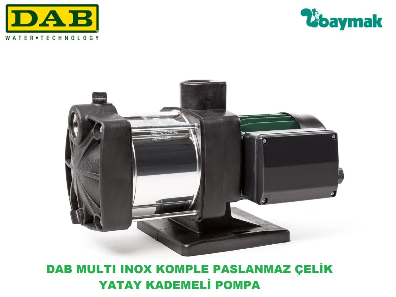 Dab  MULTI  INOX 5 M    1kW  220V  Komple Paslanmaz Çelik  Yatay Çok Kademeli Pompa