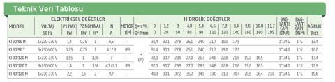 Dab  KI 30/90 M    0.75kW  220V  Komple Paslanmaz Çelik  Yatay Santrifüj Pompa