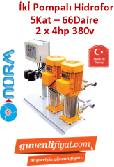 NORM NBH 2/1403T 380V 4HP Çift Pompalı Paket Hidrofor