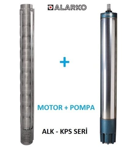 Alarko 8160/07-A Kps  100Hp  8'' Paslanmaz Derin Kuyu Dalgıç Pompa (Motor+Pompa) ALK-KPS Serisi