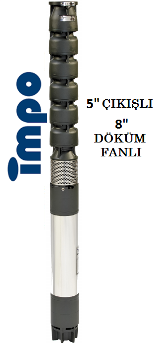 S 8090/07 - 70 HP 5'' ÇIKIŞLI 8'' DÖKÜM FANLI DALGIÇ POMPA