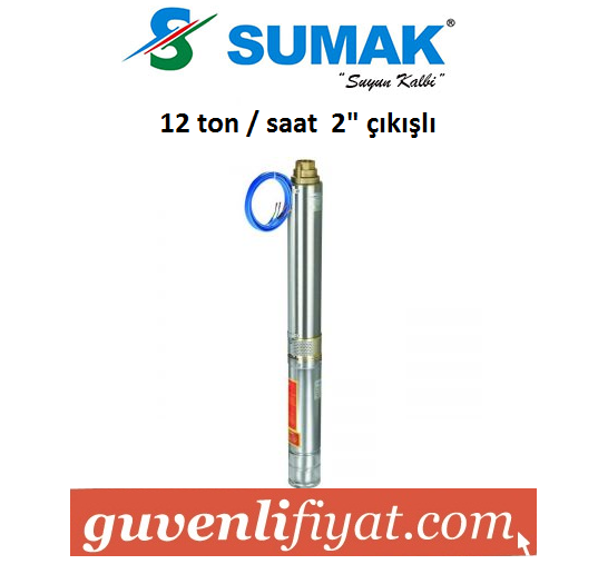 SUMAK 4SD1210 2HP 220V 4\'\' Dalgıç Pompa + Motor