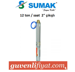 SUMAK 4SD1210 2HP 220V 4'' Dalgıç Pompa + Motor