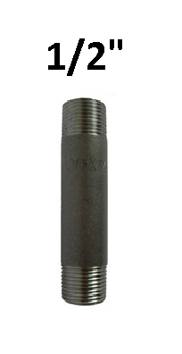 1/2\'\' 90 CM SİYAH BORU NİPELİ