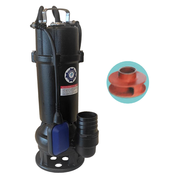 WATER SOUND 65B21.5SAF 2HP 1.5Kw 220V DÖKÜM GÖVDELİ YÜKSEK DEBİLİ “B” TİPİ KANALLI ve KAPALI TİP FANLI ATIK SU POMPASI