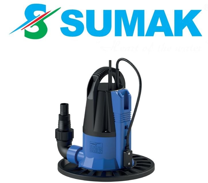 SUMAK, SDF500 GF, 0.5HP, SEVİYE SENSÖRLÜ, SIFIRDAN EMİŞLİ, DRENAJ DALGIÇ POMPA