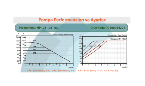ARISSA HM-25-125-180 (180mm) 11/2'' FREKANS KONVERTÖRLÜ SİRKÜLASYON POMPA