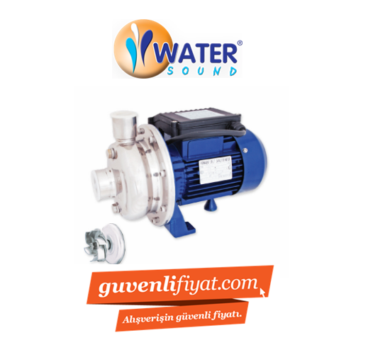 WATER SOUND BK100D(316) 1 HP 220V KOMPLE PASLANMAZ ÇELİK AÇIK FANLI SANTRİFÜJ POMPA