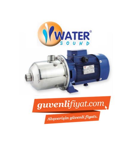 WATER SOUND DW 8-50 220D 3.HP 220V YATIK MİLLİ ÇOK KADEMELİ 304 KOMPLE PASLANMAZ ÇELİK SANTRİFÜJ POMPA