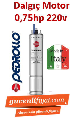 PEDROLLO 4PDm/ 0.75  0.75 HP 220V Dalgıç motoru İtalyan Malı (motor)