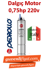 PEDROLLO 4PDm/ 0.75  0.75 HP 220V Dalgıç motoru İtalyan Malı (motor)