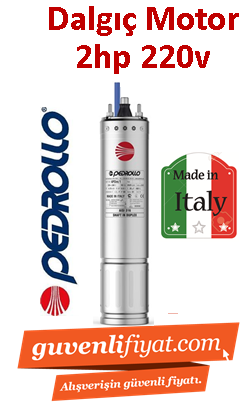 PEDROLLO 4PDm/2 2HP 220V Dalgıç motoru İtalyan Malı (motor)