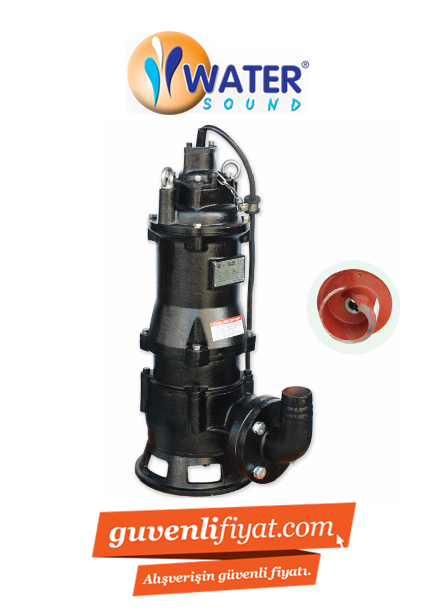 WATER  80C21.5 - 2.HP 380V DÖKÜM GÖVDELİ PARÇALAYICILI ATIK SU DALGIÇ POMPA