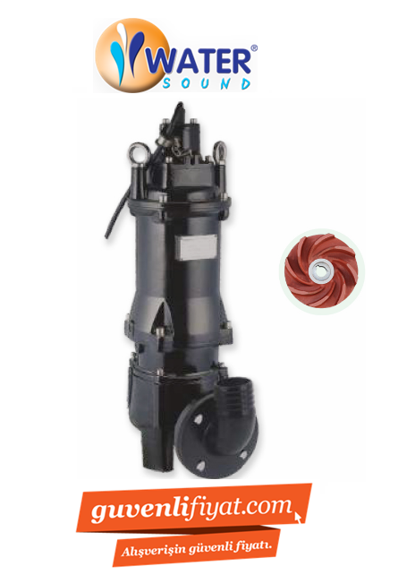 WATER 80WQX50-15-5.5 - 7.5 HP 380V DÖKÜM GÖVDELİ PARÇALAYICILI ATIK SU DALGIÇ POMPA