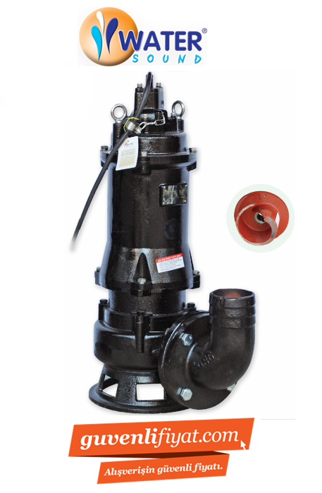 WATER WQ 65-12-5.5OG - 7.5 HP 380V DÖKÜM GÖVDELİ PARÇALAYICILI ATIK SU DALGIÇ POMPA