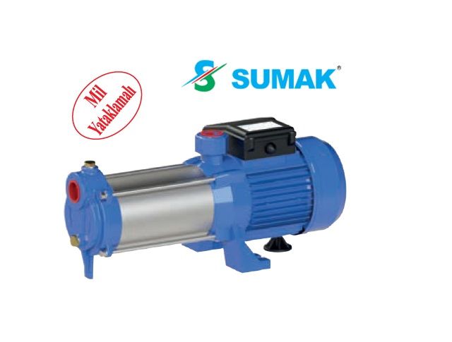 Sumak SYMT6 180/10  1.8Hp 380V  Noril Çarklı Yatay Milli Kademeli Pompa - 2900 d/d